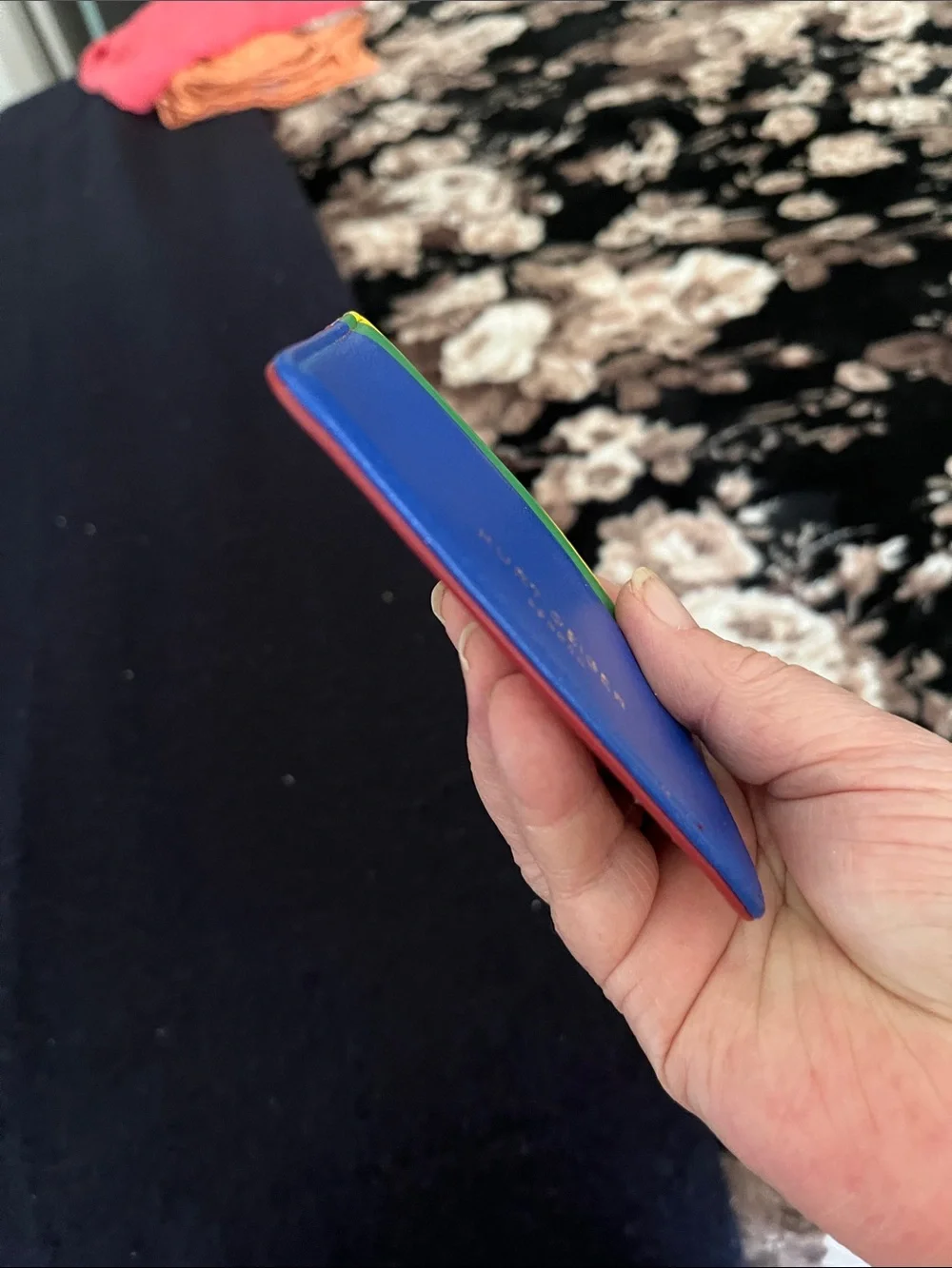 NWOT Kurt Geiger Blue, Green & Yellow Leather Card Holder